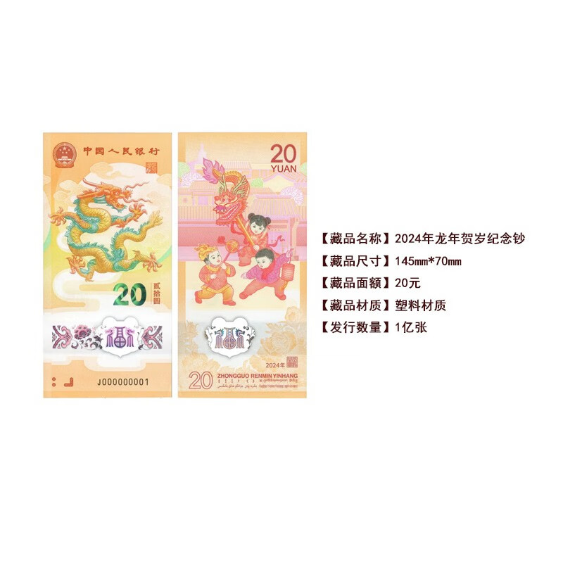 <The Year of the Dragon presents auspiciousness and the order of the snake presents auspiciousness> 2024 Year of the Dragon and 2025 Year of the Snake commemorative coins commemorative banknote packaging and rating