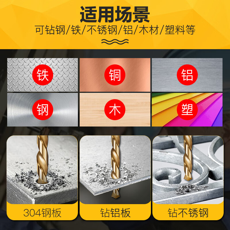 Lichang M35 twist drill bit for stainless steel drill cobalt-containing drill bit hand electric drill for drilling super hard 1.5mm twist drill bit set