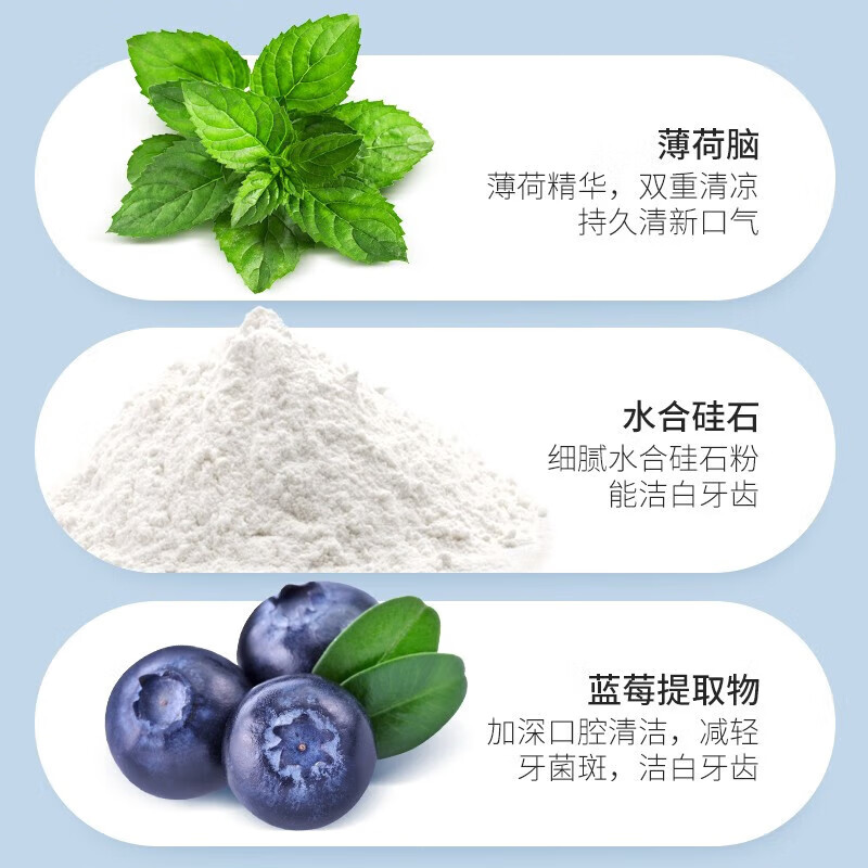 Baking Soda Toothpaste Whitening Teeth Whitening Teeth Yellow Fresh Breath Double Care Teeth Unisex Family Pack Baking Soda Blueberry Whitening Toothpaste x1