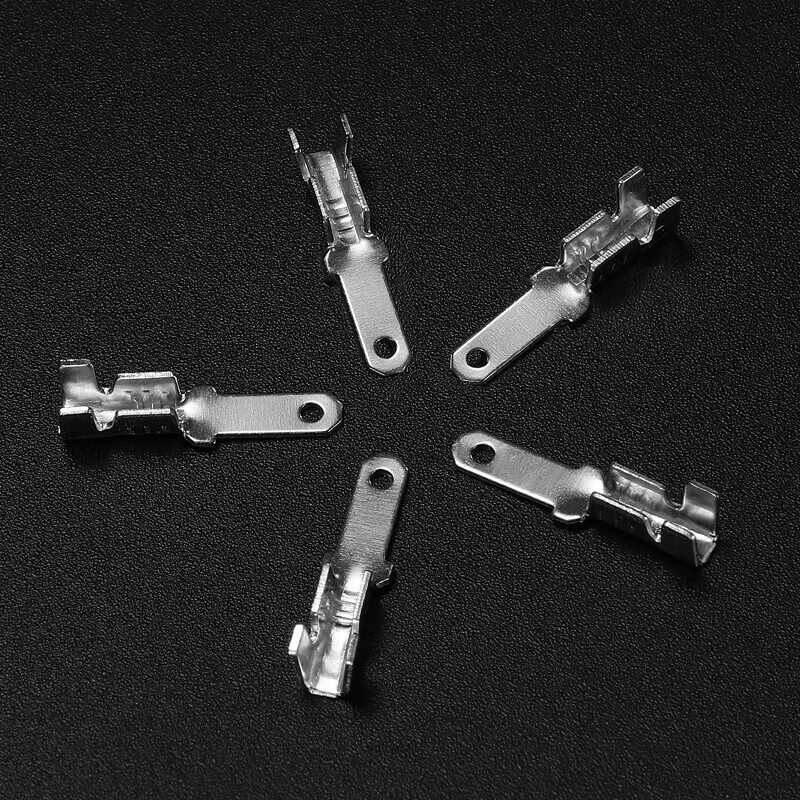 Huijun cold-pressed terminal terminal block plug-in wire connector male-female pair plug spring insert sheath 6.3 female + sheath 100 sets