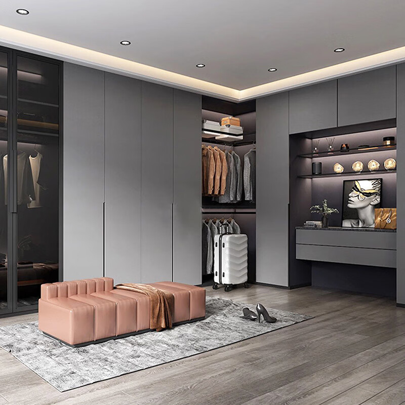 Kezitu customized Guangzhou Foshan solid wood sideboard whole house customized factory furniture one door to top modern simple wardrobe Bansen Yuan Ace E0 multi-layer board cabinet + E0 European pine square meters