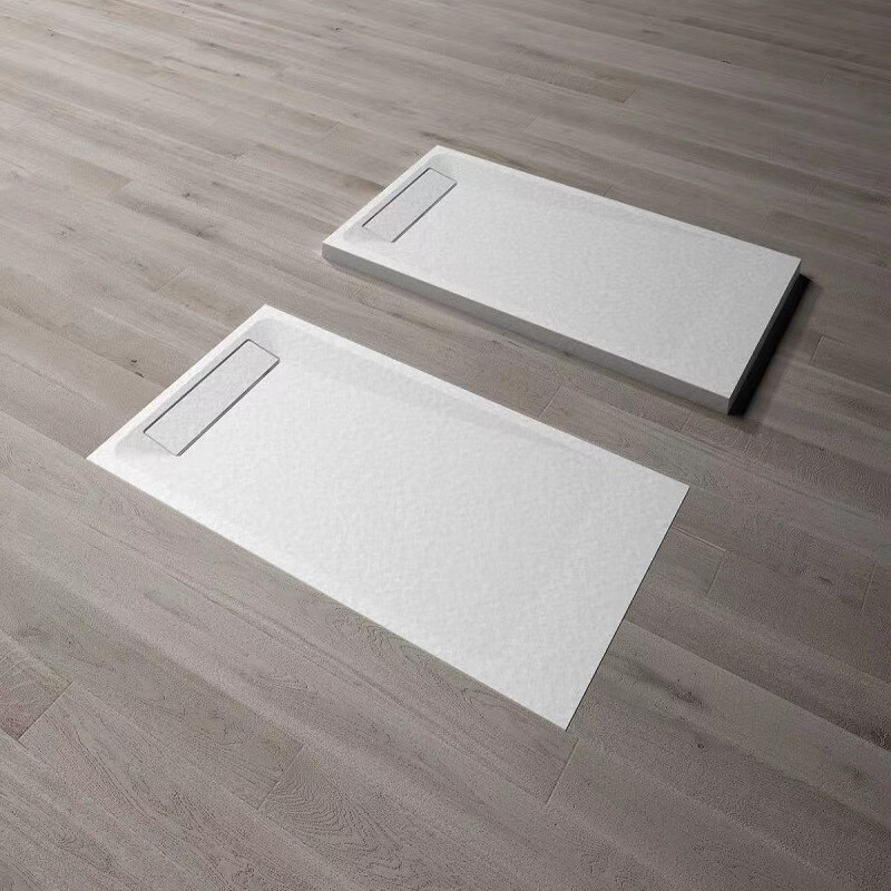 Corian custom shower room integrated base basin bathroom integrated base waterproof non-slip floor stone feet measurement design