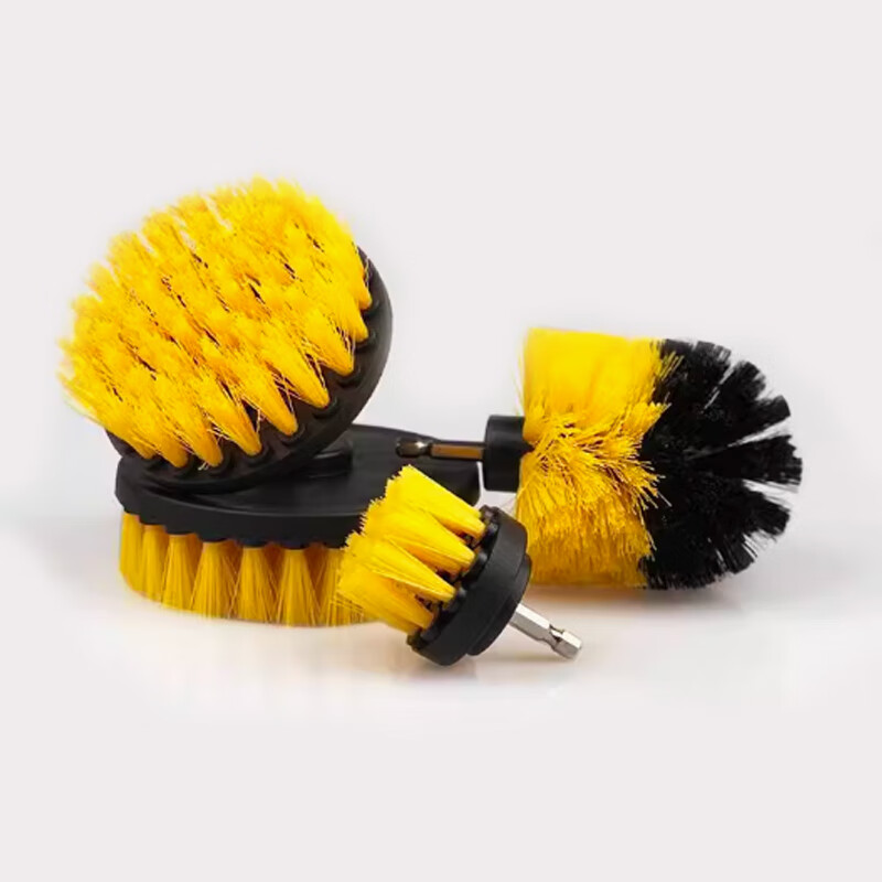 Deqi electric drill brush floor brush electric drill tool accessories polishing brush cleaning disc brush (excluding electric drill) 4-piece set + extension rod