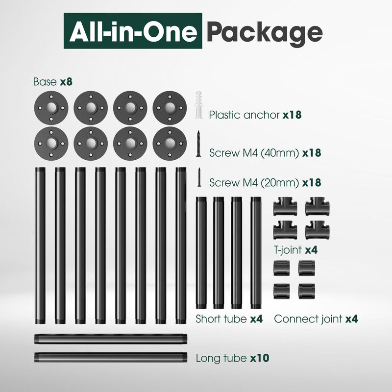 Yes4All Industrial style H-shaped metal table legs 2 pieces 96cm high black coating DIY table frame