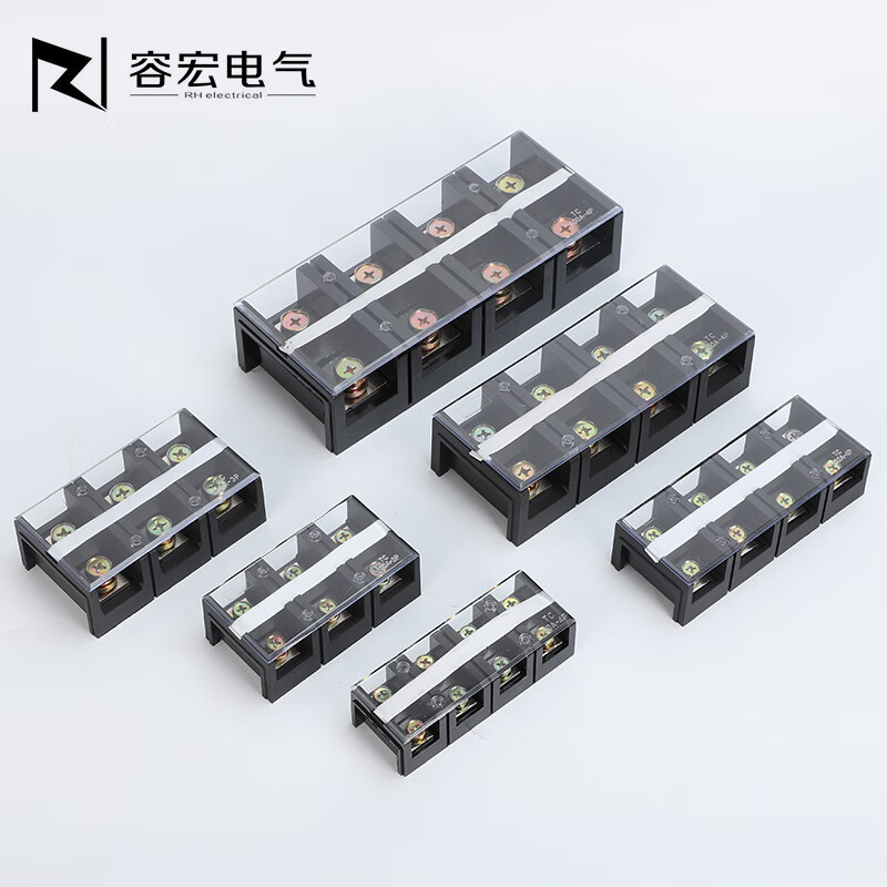 TC60/100/150/200/300/400A high current terminal block 2/3/4/5P copper terminals TC604/60A4 positions