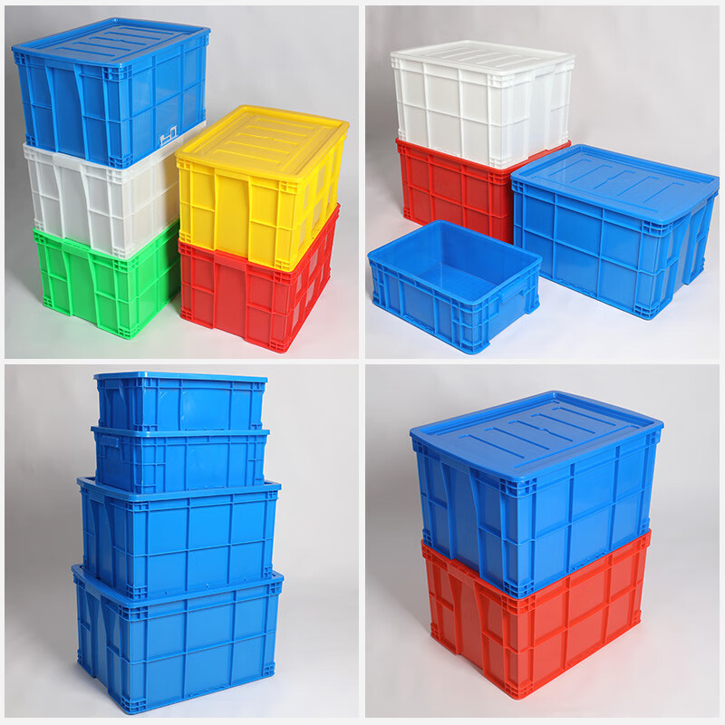 JINLI plastic turnover box 440*330*140 thickened logistics box industrial storage and sorting box plastic basket material box can be customized
