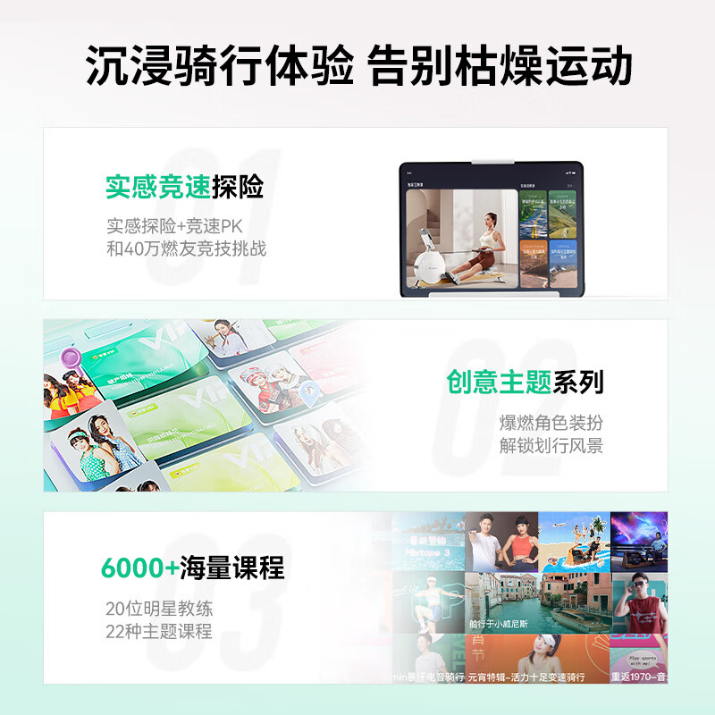 Merrick Q3 magnetic rowing machine MR-R21 smart home 32-stop resistance adjustment aerobic paddling sports equipment white solid wood aluminum rail version MR-R21W1