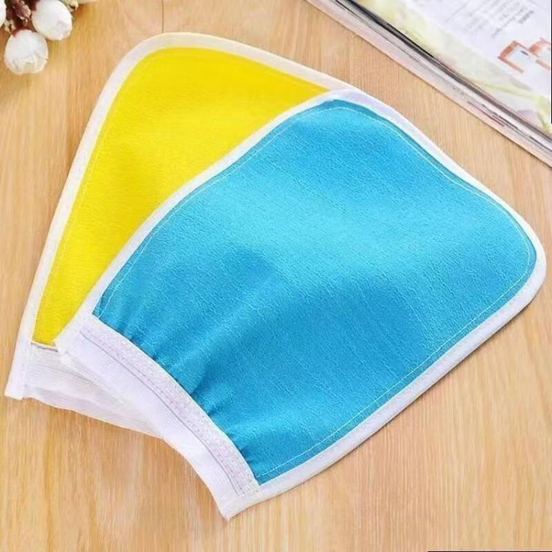 Fat Donglai's same style coarse sand bath towel for bathing and decontamination, strong thickened single layer household bath gloves for adults, 5 pack of bath towels