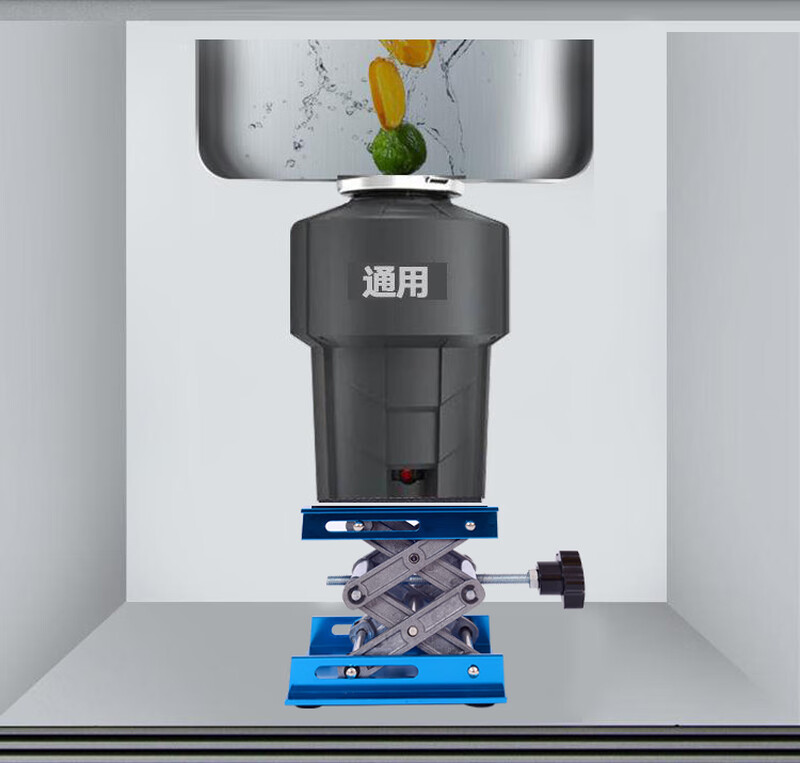 CLCEY kitchen garbage disposer shock-absorbing bracket support frame lifting table kitchen waste machine bracket load-bearing base thickened stainless steel 20*20 adjustable height