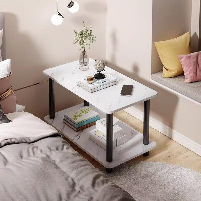 Gupujia coffee table living room simple light luxury sofa side table small apartment guest corner table balcony double-layer storage small table tea table