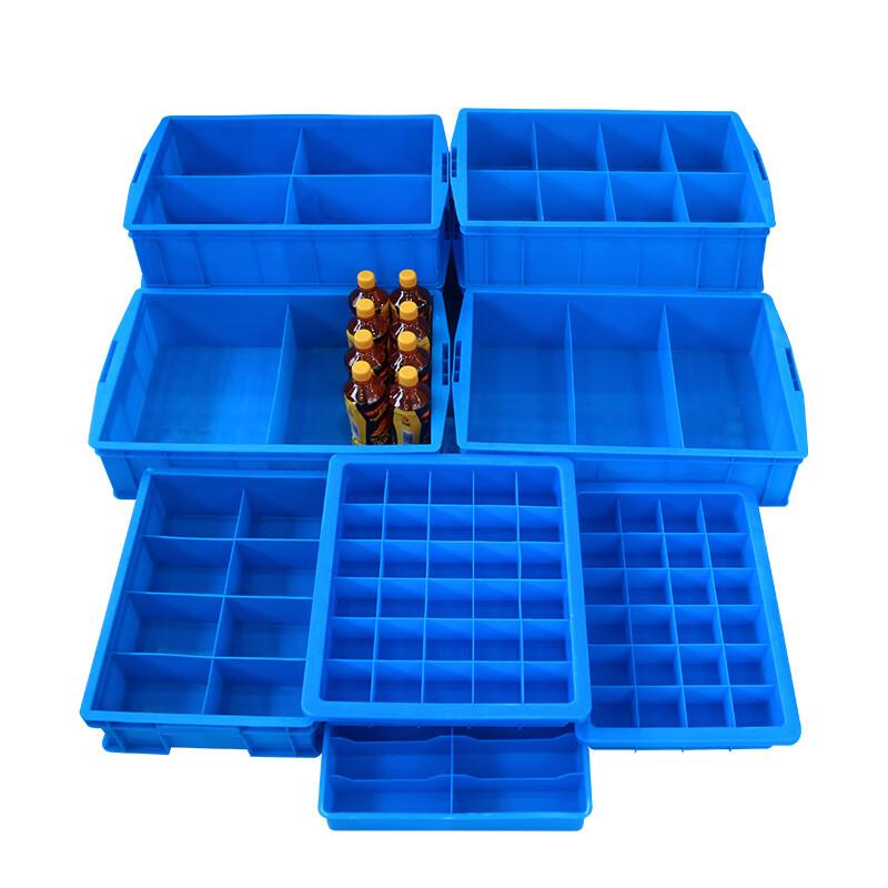 Liwang divided box multi-grid screw box classification box storage box separated parts box material box plastic hardware box tool storage box 585*380*137 six-grid blue