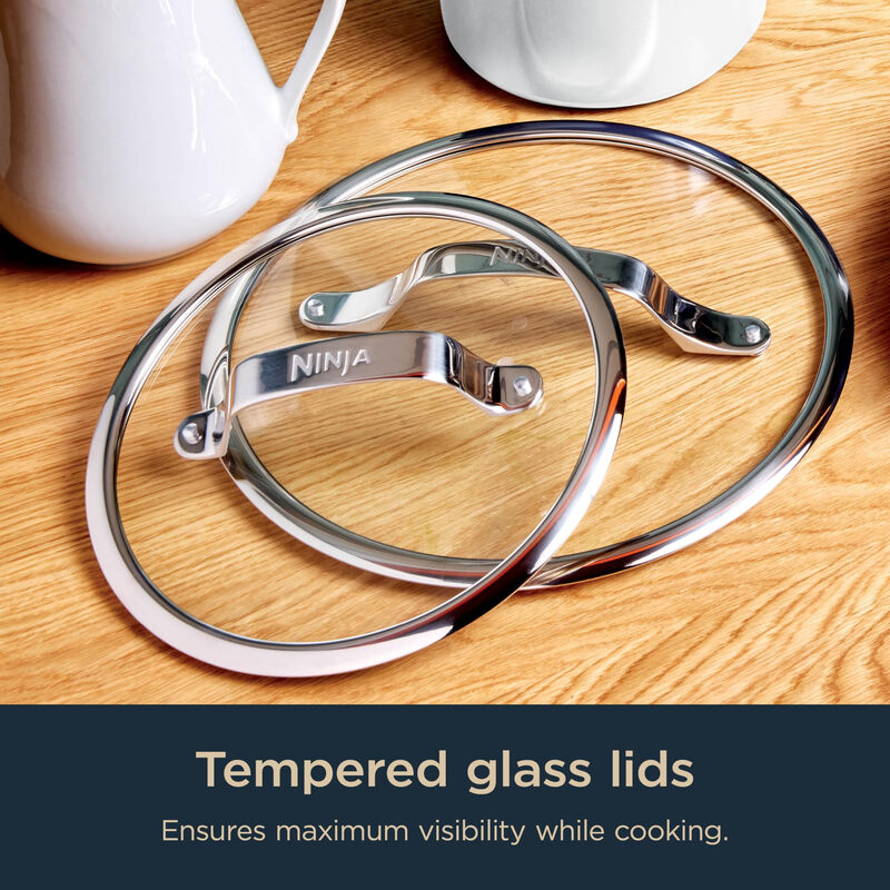 NINJA 11-piece ceramic non-stick cookware set, universal for all stoves, high temperature resistant and scratch resistant