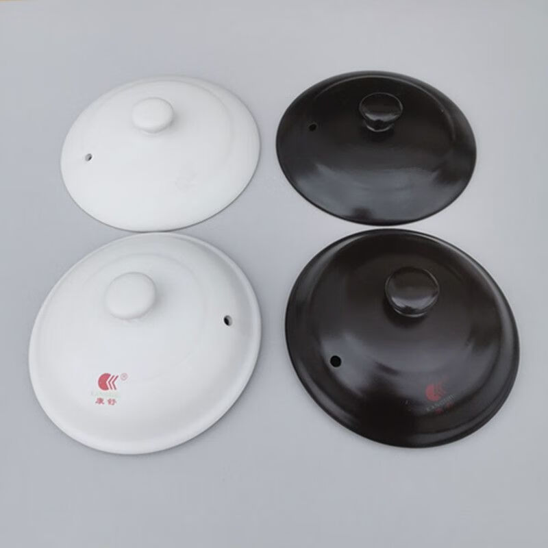 Casserole lid single lid Ceramic casserole lid accessories black and white soup pot lid universal electric stew pot casserole medicine black 1 inch lid outer diameter 20.5CM with card slot