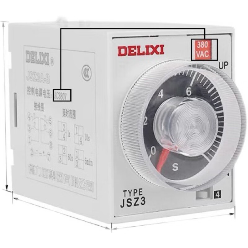 Delixi cycle time relay power on and off delay JSZ3A-BCD adjustable 220V380V24V JSZ3A-D/AC220V without seat