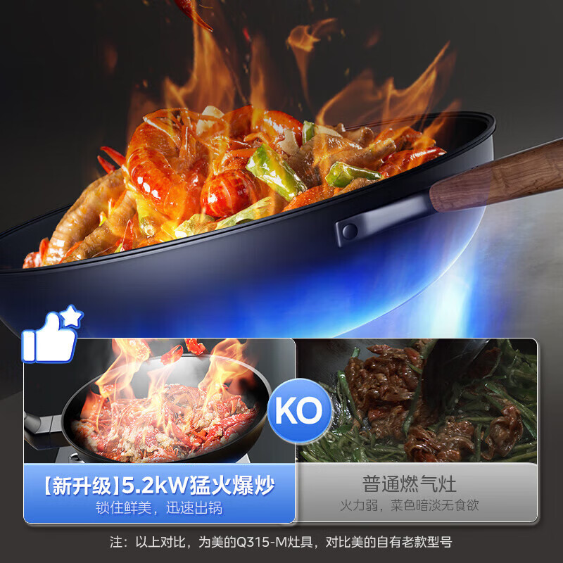 Midea Home Furnishing Stove Gas Stove Double Stove 5.2KW High Power Natural Gas Stove Furious Stove Gas Stove Double Stove Desktop Embedded Dual-Purpose Gas Stove Stove Double-Wheel Stove Stainless Steel Flagship Upgraded 5.2KW Alloy Burner Stove Stove (Pipeline Natural Gas)