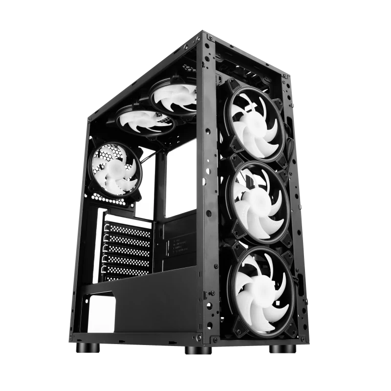 Mingsu Jizhi Titan PRO Computer Case Gaming Power Supply (Side Transparent/Support ATX/Wide-body Gaming Computer Case/Support Long Graphics Card/Backline) Customized X79 X99 Dual-way Motherboard Xianma Commander Case