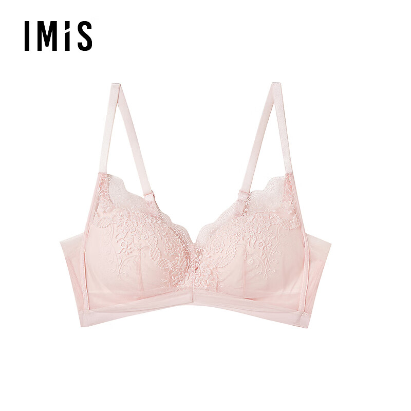 Ai Meili Spring Peach Blossom Gathering, Stable Support, Comfortable and Supportless 3/4 Medium Thick Sponge Mold Cup Bra for Women IM17BXA1 Peach Blossom Powder 30C 80B