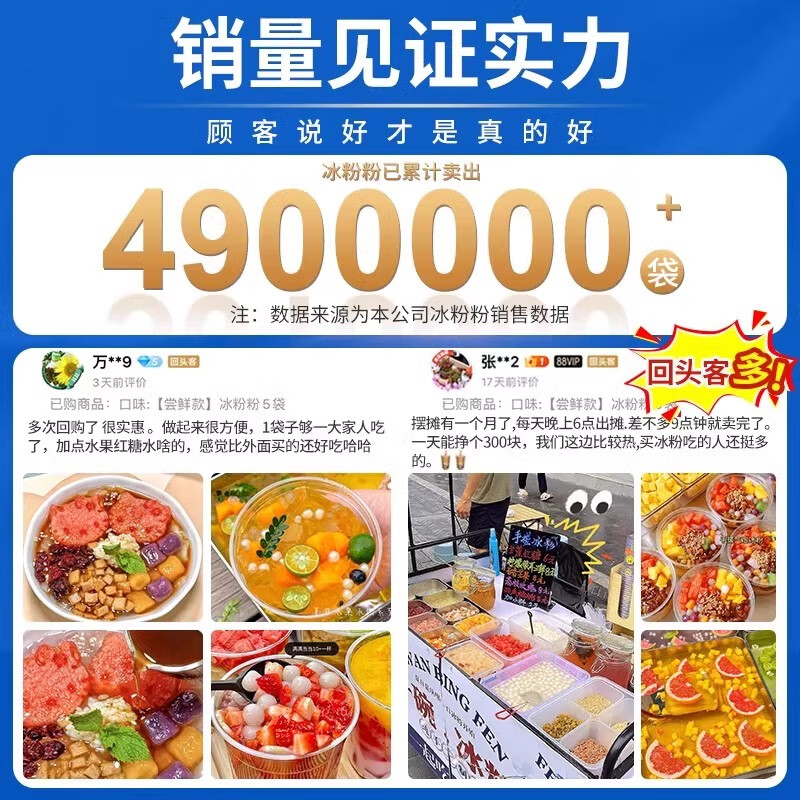 Youhuhu ice powder 40g*5 packs homemade ice jelly powder household ingredients jam snacks cold shrimp konjac children's jelly powder