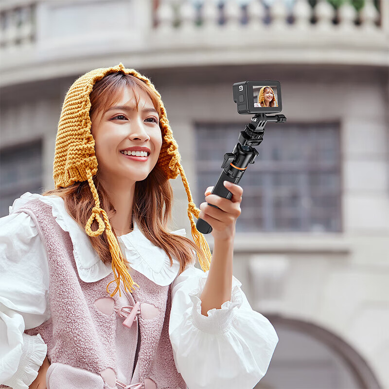 VRIG AC-24 1/4 cold shoe to GoPro adapter cold shoe bracket adapter DJI Action6/5Pro action camera 1/4 base action4 SLR camera hot shoe