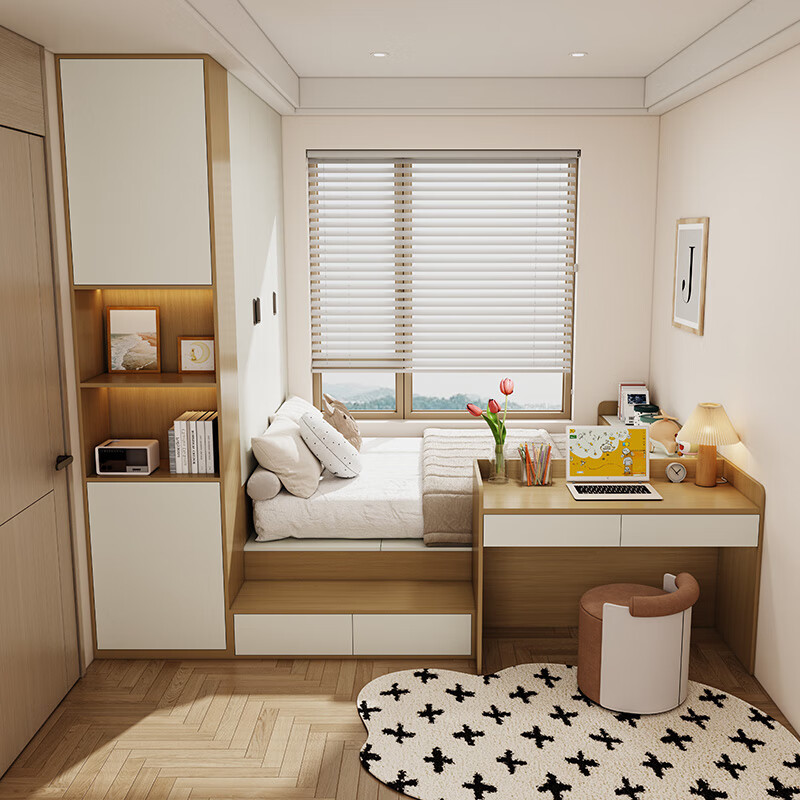 Sophia tatami bed customization, secondary bedroom box bed wardrobe combination, study desk cabinet, tatami bed cabinet, measurement reservation fee