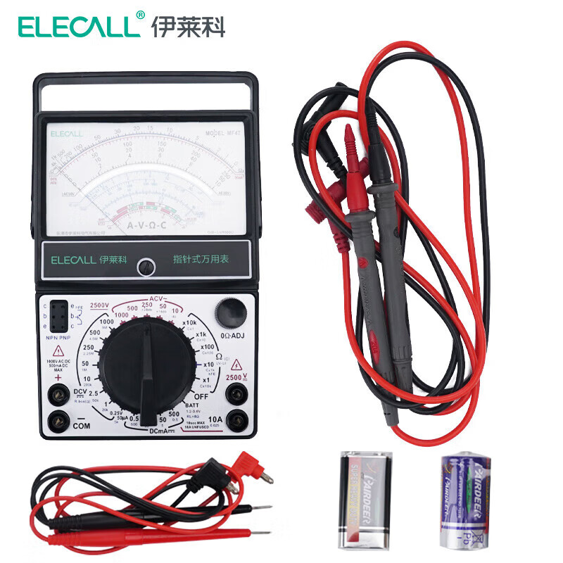ELECALL pointer multimeter, magnetic multiple circuit protection inside the mechanical watch, high-precision MF47+ gold-plated test pen