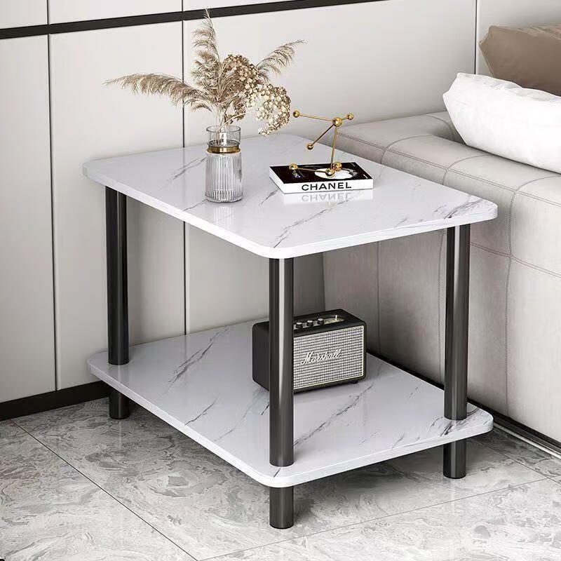 Gupujia coffee table living room simple light luxury sofa side table small apartment guest corner table balcony double-layer storage small table tea table