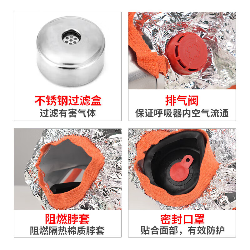 Zheye Jingcang Suda filter fire mask, anti-virus, anti-smoke and fire mask, 3C fire protection certified fire escape self-rescue respirator, high-quality version