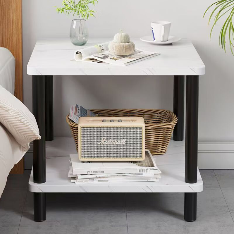 Gupujia coffee table living room simple light luxury sofa side table small apartment guest corner table balcony double-layer storage small table tea table