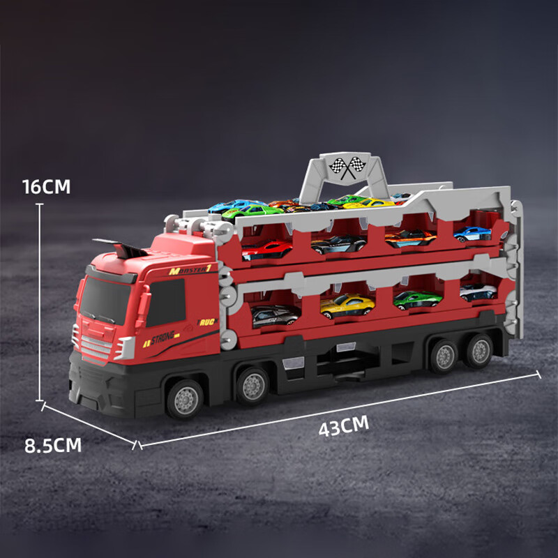 Enbe family children's toy car 3-6 year old boy alloy car ejection rail transport fire deformation truck New Year gift