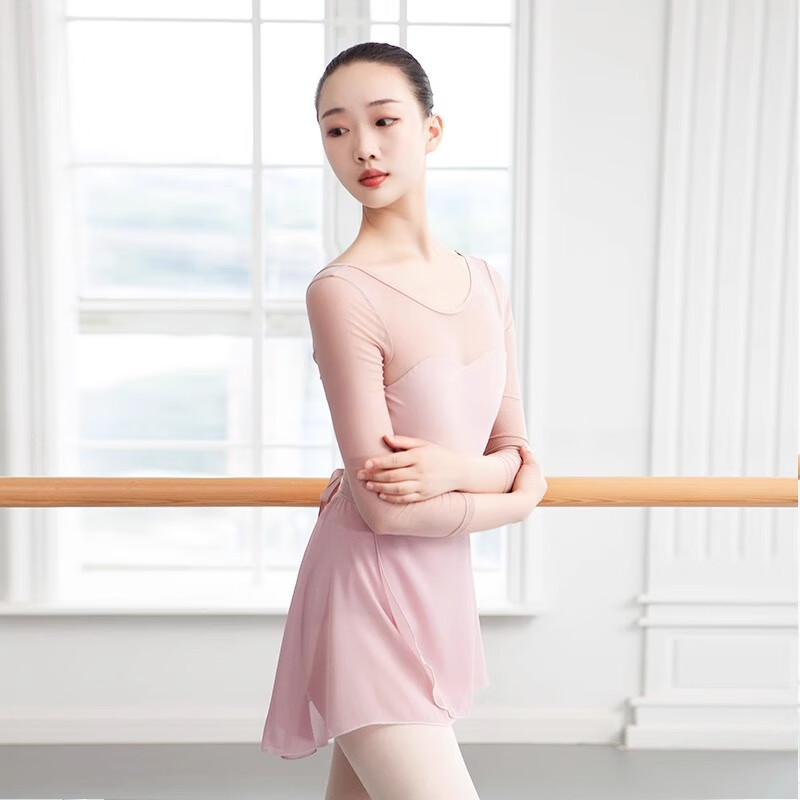 Little Jasmine Dance One Piece Short Chiffon Skirt Ballet Skirt for Adult Women White Skirt Only One Size