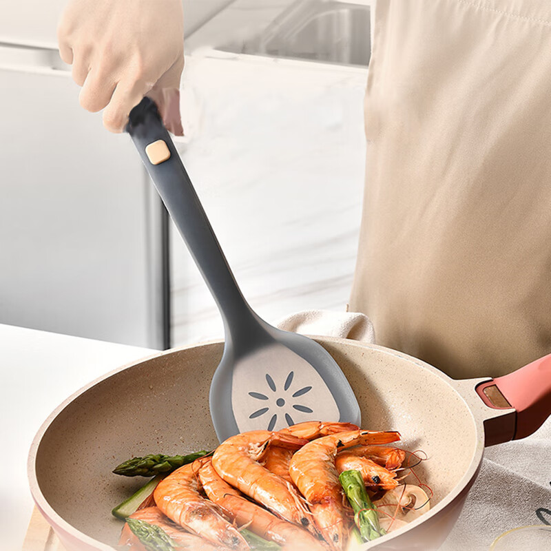 Sansi Steel (SSGP) transparent silicone spatula for household use, high temperature resistance, special cooking spatula, imported spatula, No. 1 Member Store