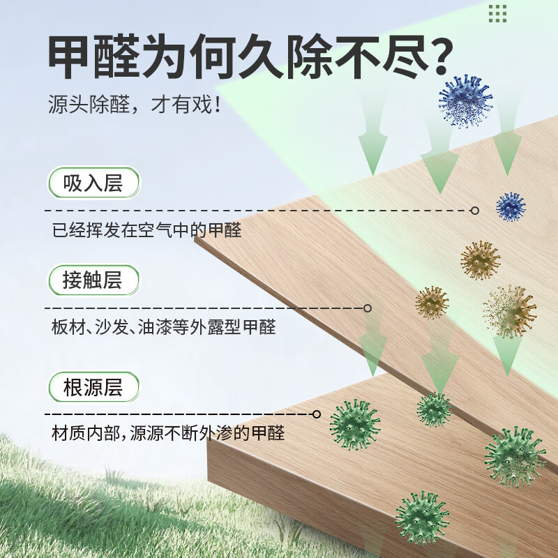 Green Source Formaldehyde Scavenger 500ml 2 Bottles Photocatalyst Formaldehyde Removal Spray New House Antibacterial and Odor Removal