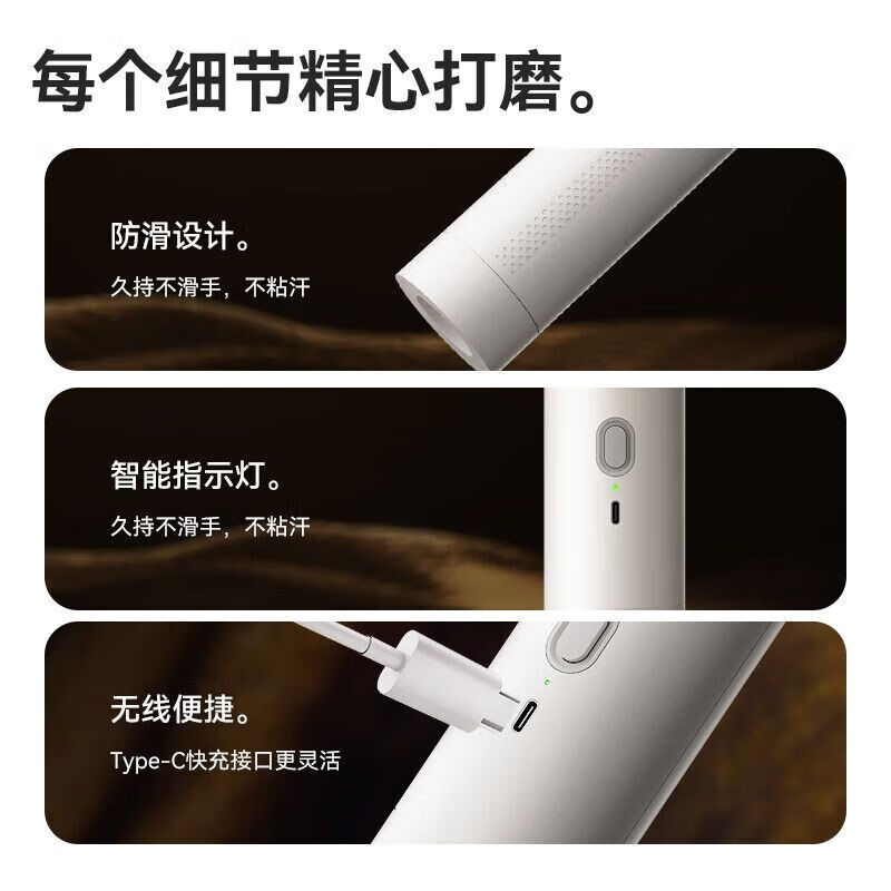 Car vacuum cleaner, high suction power, wireless car handheld vacuum cleaner, in-car home mini all-in-one suction and blowing machine, desktop window cleaning and dust removal set, wireless top version - white