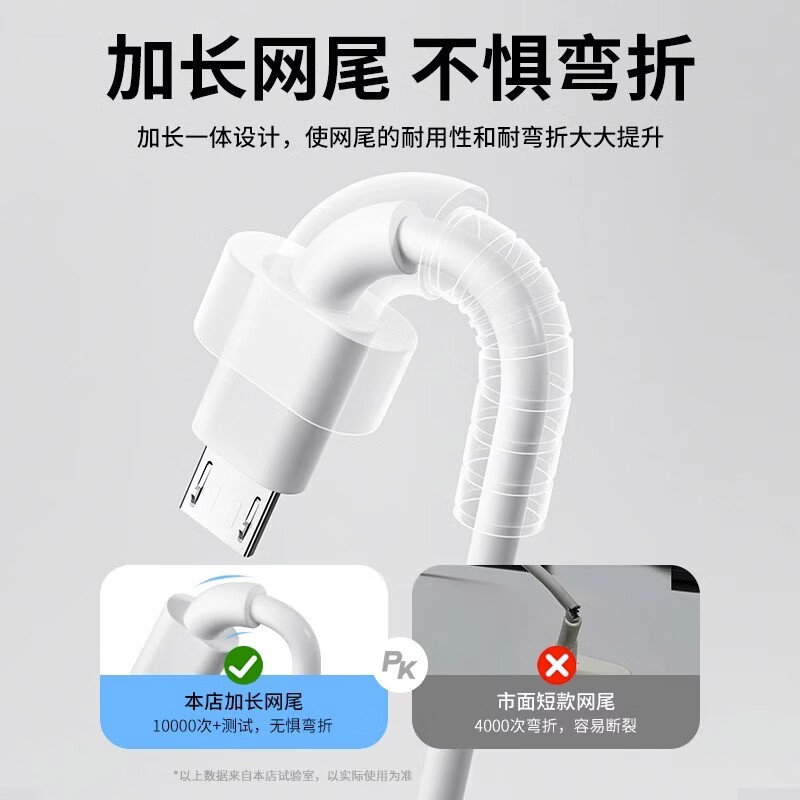 6A data cable super fast charging cable flash charging suitable for Android Huawei Honor mobile phone universal charger cable fast charging 1 meter 6A Android super flash charging 1 pack