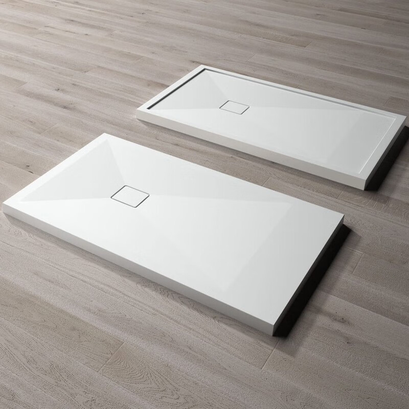 Corian custom shower room integrated base basin bathroom integrated base waterproof non-slip floor stone feet measurement design