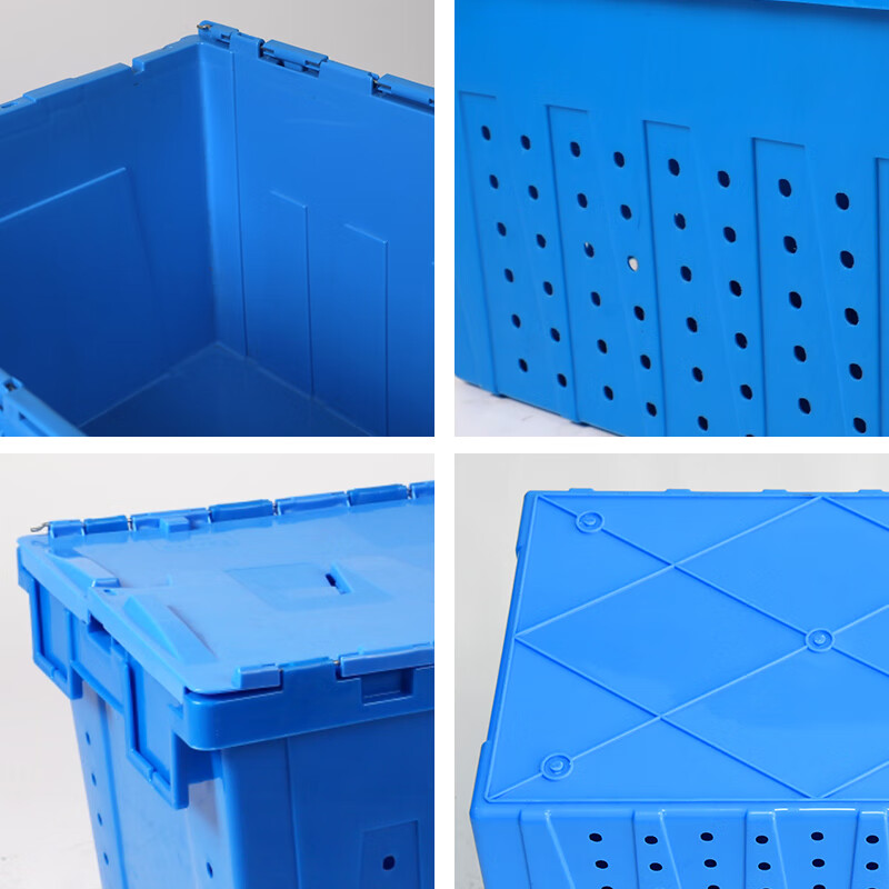 Feiyusheng thickened cooked plastic box slanted box logistics box with cover transportation slanted box large medical distribution storage box 600-320 slanted box (closed yellow)