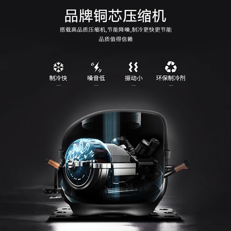 Xingao Snow Freezer Commercial Household Horizontal Freezer Large Capacity Refrigerated Freezer Display Cabinet Dual Temperature Commercial Large Capacity Freezer Commercial Large Freezer 728 Single Temperature Copper Tube Upgrade (1.45 meters long)