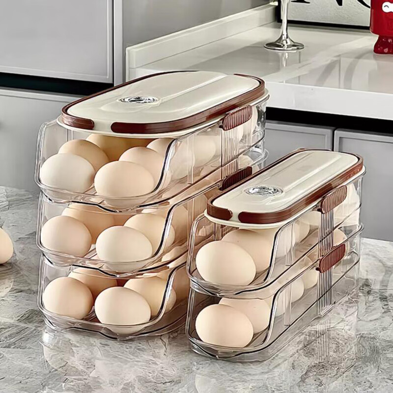 Axco egg storage box anti-fall refrigerator with refrigerator side door egg tray artifact special food-grade refrigerator egg crisper single row model-single layer