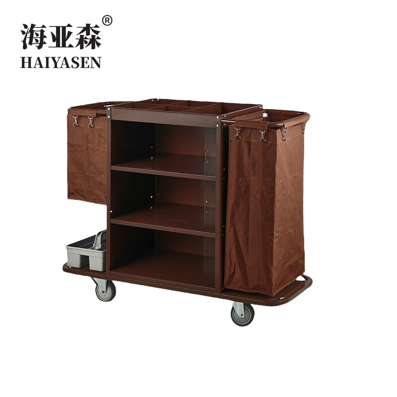 Hyasen TK-9523A linen truck cleaning truck thickened long and short bag 5-inch silent wheel (unit vehicle) brown 2