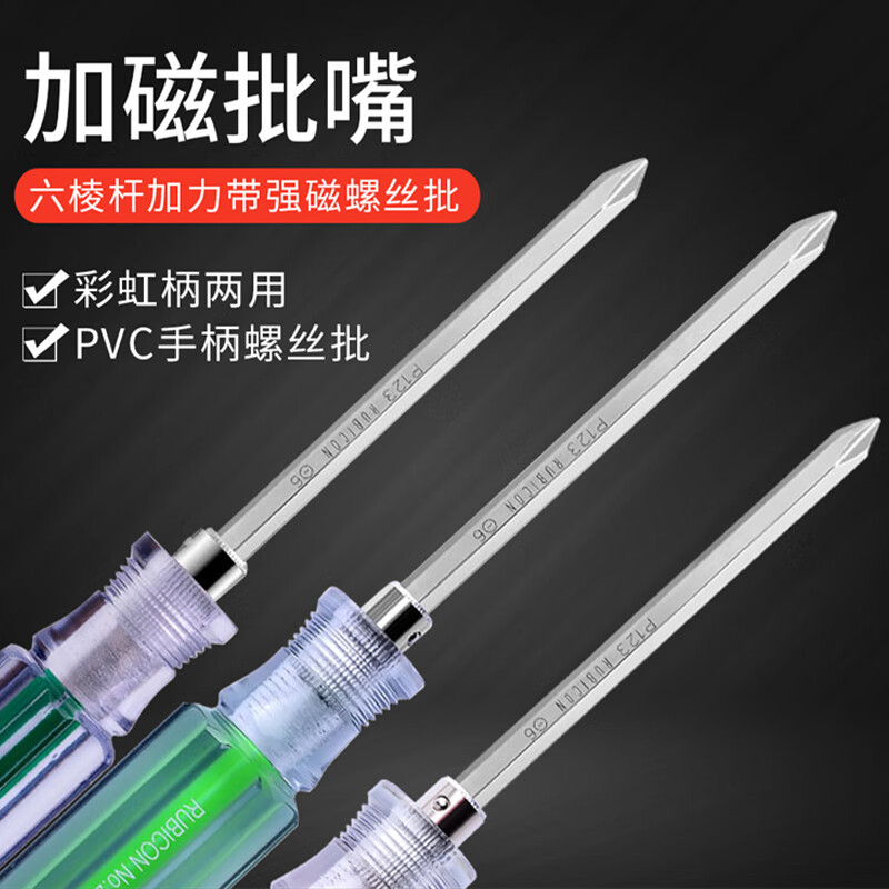 Robin Hood (RUBICON) screwdriver dual-purpose cross-shaped strip screwdriver precision screwdriver strong magnetic super-hard screwdriver 205-W