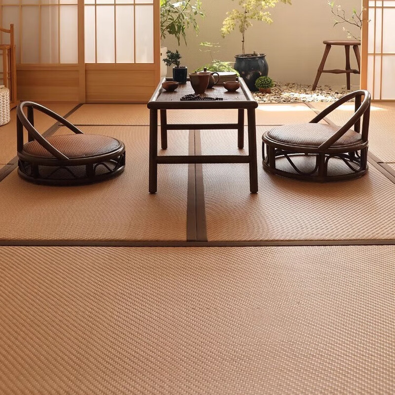 Wagolina floor mat, tatami mat, Japanese-style electric heating, natural resin, wear-resistant, waterproof, cat-scratch proof kang mat, tea room mat, custom-made, supports any size and special-shaped customization, no heating function, no return or exchange for customization