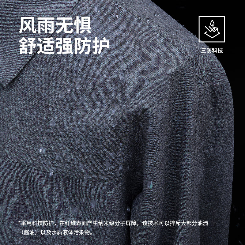 Navigare Italian dinghy men's lapel jacket spring and summer simple versatile jacket short casual three-proof jacket dark gray 2XL