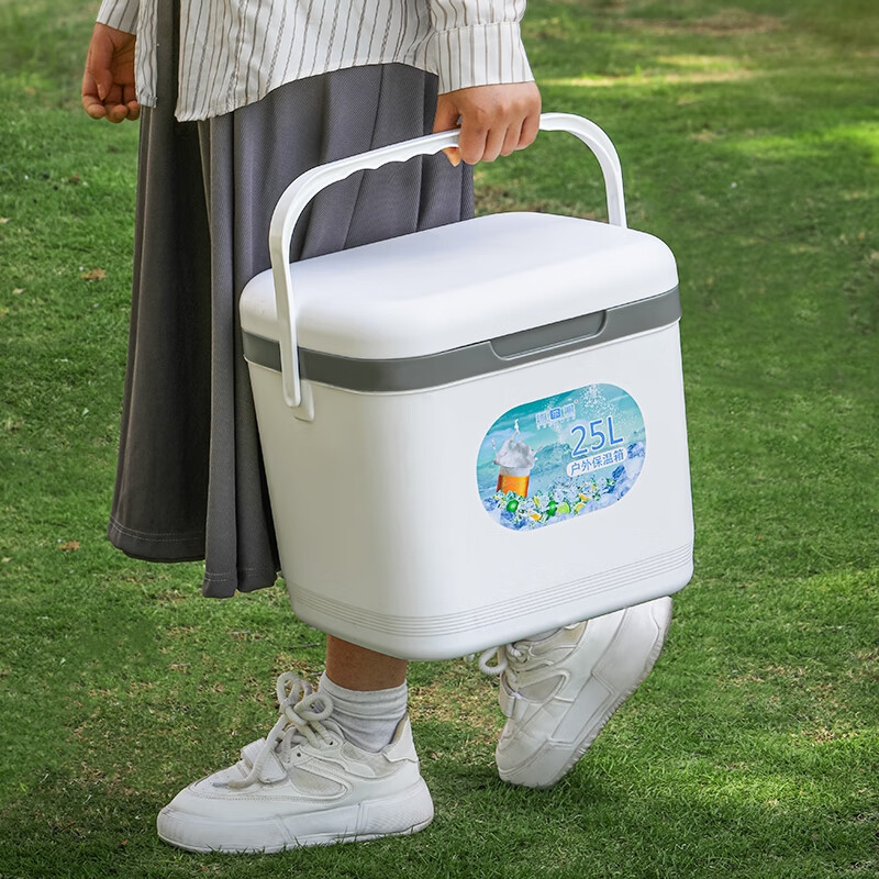 XMSJ insulated box car refrigerated outdoor stall thickened fresh-keeping fishing cold-keeping portable camping ice cooler /. blue 5 liters