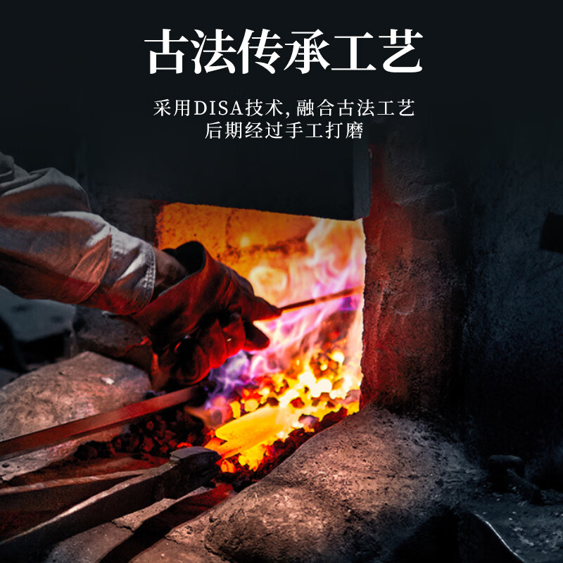 Old artist's cast iron pan uncoated and not easy to stick eggs frying pan thickened cast iron pan pancake pan steak gas stove induction cooker