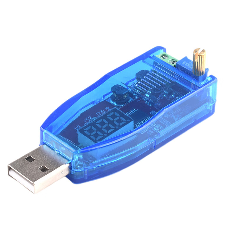 Zejie DC-DC USB adjustable step-up and step-down power supply voltage stabilizing module 5V to 1.8V 3.3V 5V 9V 12V 24V red display