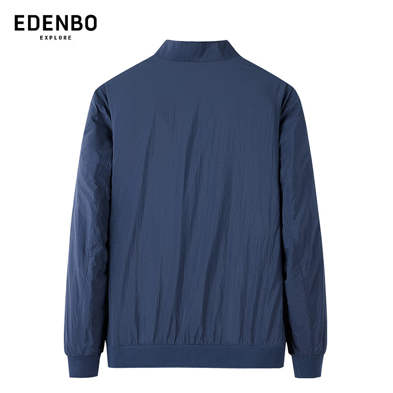 Edenbo casual jacket men's spring and autumn workwear simple versatile windproof jacket navy blue 180/96A (2XL)