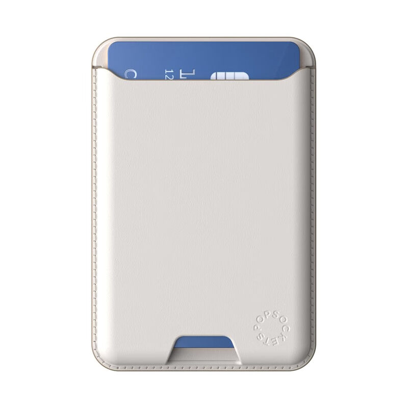 PopSockets Mobile Card Holder Magnetic Wallet MagSafe Compatible Imitation Leather Material Wireless Charging Anti-Drop Ergonomics Universal iPhone Horchata Color