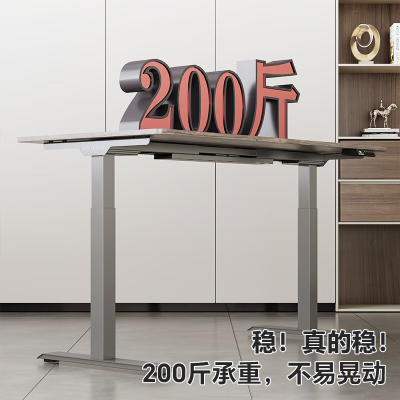 Lege Electric Lift Desk Computer Desk Dual Motor Standing Office Home Writing Desk E3/1.4m Elegant White Set