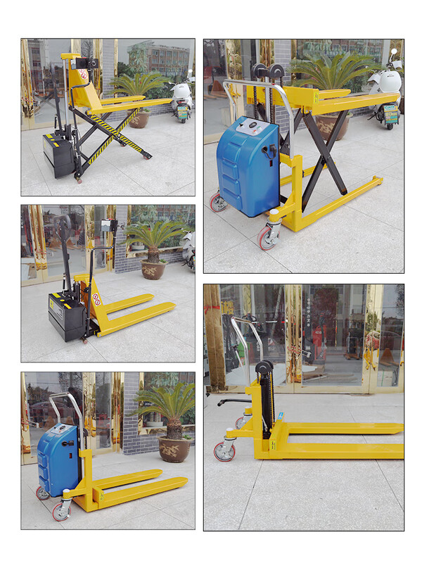 Wen Yijia customized 1.5-ton manual high-lift truck lifting scissor forklift 0.8m high lifting hydraulic lifting electric lifting high-lift carrying 1 ton - narrow leg 55