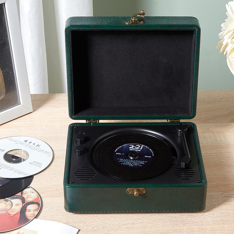 YEARS STAY time and years all-in-one CD player audiophile album player retro player record player desktop audio bluetooth speaker cd player birthday gift walnut SG1988